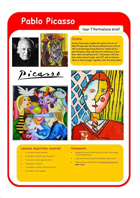 Outline During This Project Pupils Will Explore The Art Of Pablo Picasso And The History Behind