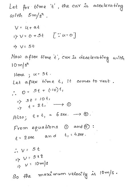 A Car Starting From Rest Accelerates At A Constant Rate Of M S