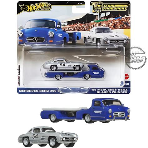 Jual HOT WHEELS TEAM TRANSPORT MERCEDES BENZ 300 SL X 55 MERCEDES BENZ BLAUES WUNDER Shopee