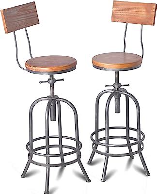 Amazon Cimota Swivel Round Bar Stools Set Of Backless Adjustable