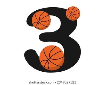 Basketball Alphabet Sport Number 7 Illustration Stock Vector (Royalty ...