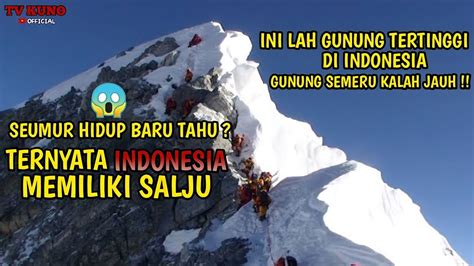 Gunung Tertinggi Di Indonesia Ada Salju Di Atas Puncaknya Youtube