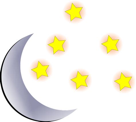 Star Night sky Clip art - the moon and the stars png download - 640*572 ...