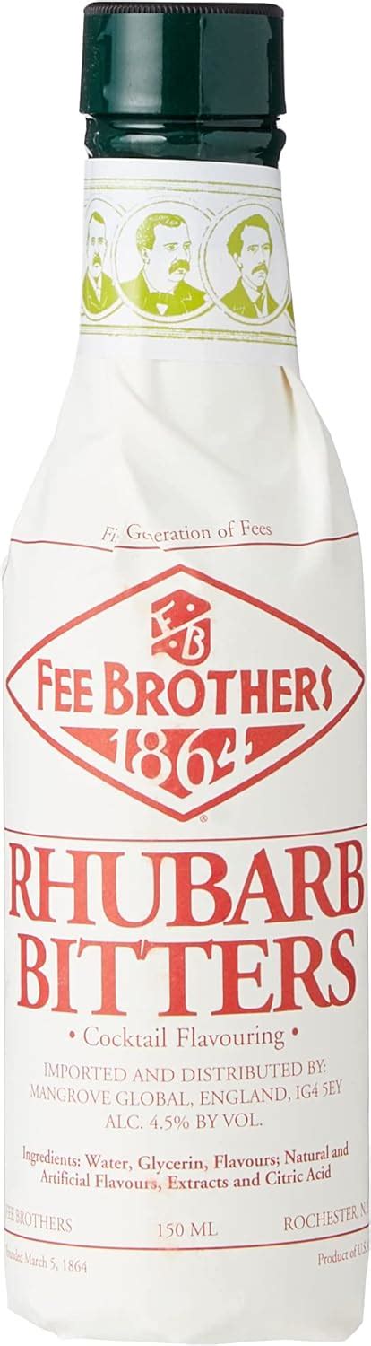 Fee Brothers Rhubarb Bitters 150ml Au Pantry Food And Drinks