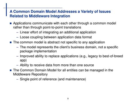 Ppt Successful Middleware Integration Using A Common Domain Model