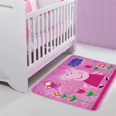 Tapete Peppa Brincando Super Macio 80x120cm Jolitex MadeiraMadeira