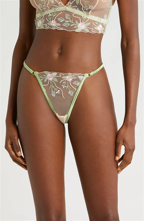 Kilo Brava Embroidered Mesh G String Thong Lyst