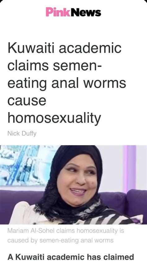 Academic Claims Semen Eating Anal Worms Cause Homosexuality R BrandNewSentence