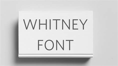 Whitney Font Free Download