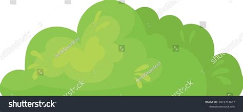 Cartoon Bush Vegetation Green Landscape Vector Stock Vector (Royalty ...