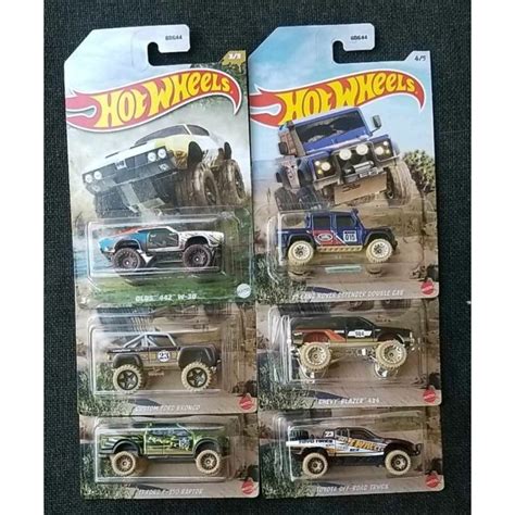 Hot Wheels Off Road Trucks Ford Bronco Toyota F Raptor Land Rover Defender Chevy Blazer