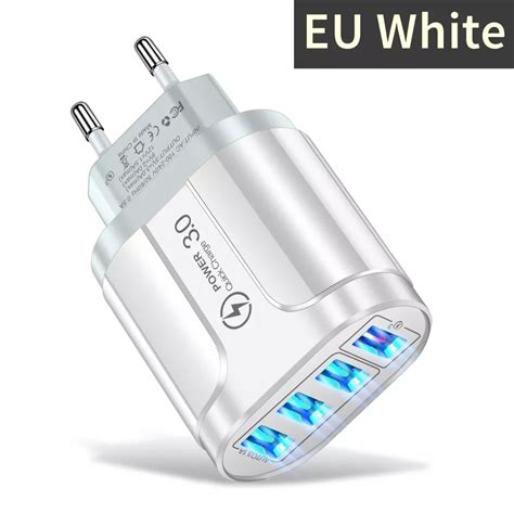Сетевое Зарядное Устройство для Быстрой Зарядки 4port USB QC 3.0 ...