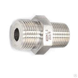 М20*1,5* R3/8" переходник папа/папа, нерж.сталь, цена в Екатеринбурге ...