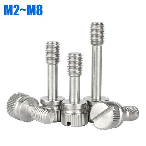 2 10pcs M2 M2 5m3m4m5m6m8 304 A2 Stainless Steel Slotted Hand Screw