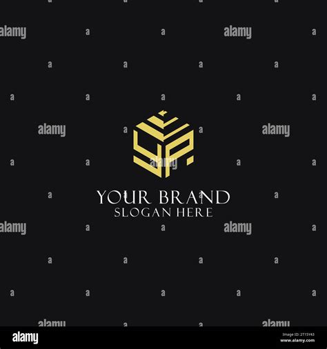 Yp Initial Monogram With Hexagon Shape Logo Creative Geometric Logo