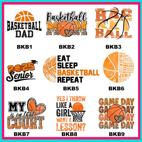 BasketBall Transfers -For Fabrics – Vinyl Fun