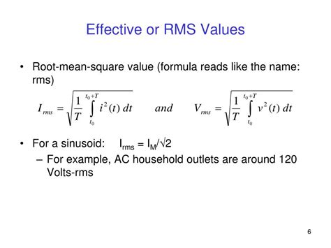 Ppt Instantaneous Power Average Power Rms Examples Powerpoint Presentation Id6624542