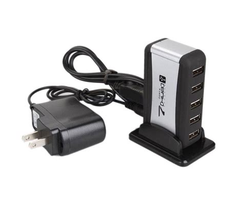 HUB USB AGILER 7 PUERTOS USB 2 0 CON ADAPTADOR DE CORRIENTE