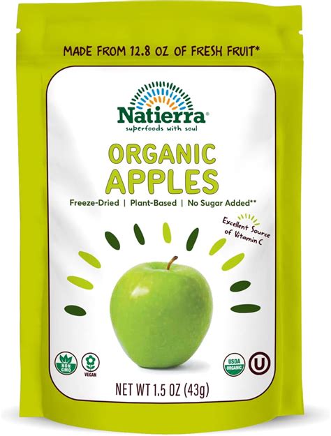 Nature S All Foods Organic Freeze Dried Apples Oz Pack Of