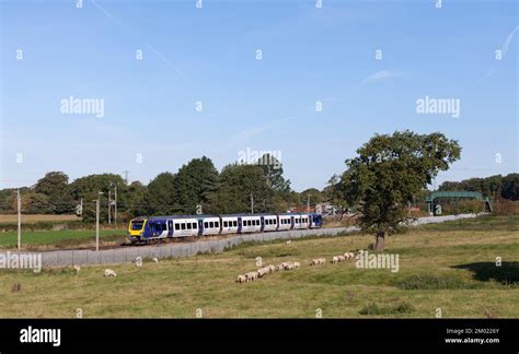 Northern Rail Caf Class 195 Diesel Multiple Unit Train 195111 On The West Coast Mainline In The