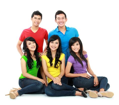 group  teenager friends stock photo image  communication