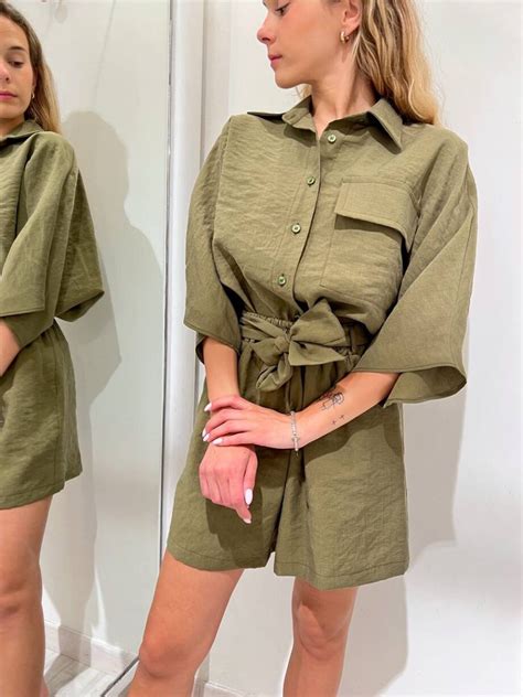 Camicia Over Pipistrello Verde Militare Haveone Scintille Store