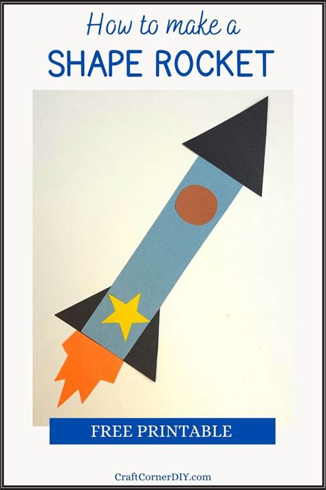 How To Make A Shape Rocket Craft Free Printable In 2023 Rocket Craft