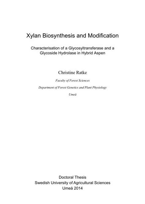 (PDF) Xylan Biosynthesis and Modification - DOKUMEN.TIPS