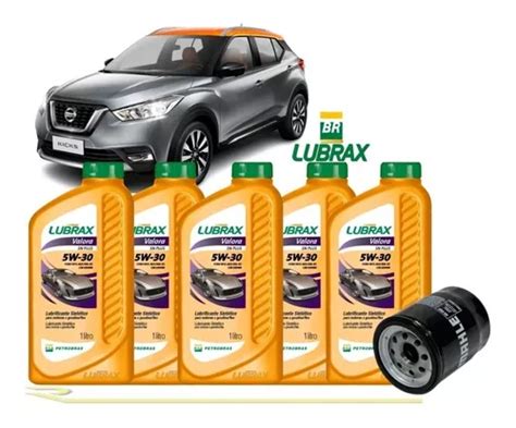 Kit Troca De Óleo Nissan Kicks 1 6 2018 5w30 Lubrax Frete grátis