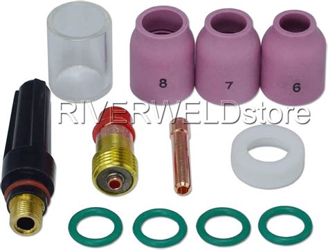 Riverweld Lentille Gaz Tig Stubby Gl Coupe En Pyrex Et Buse D