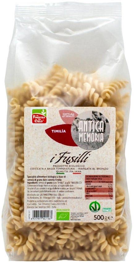 Fusilli di grano Timilìa ANTICA MEMORIA Agricoltura biologica NaturaSì