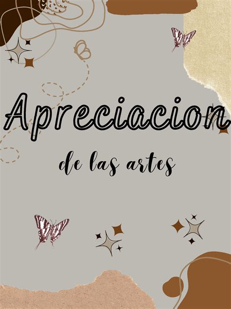 Apreciacion Etapa Y Gu A Apreciaci N A Las Artes Preparatoria