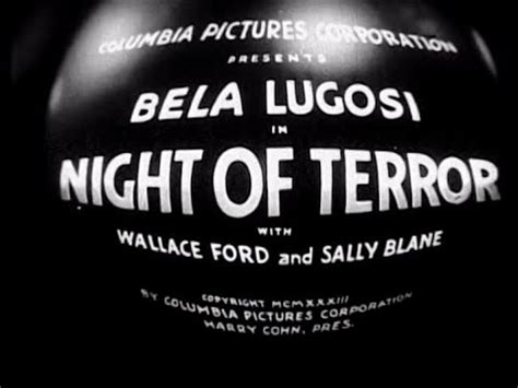 Night Of Terror Bela Lugosi Youtube