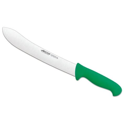 Cuchillo Carnicero Acero Inoxidable Arcos 2900 250 Mm Color Verde Con