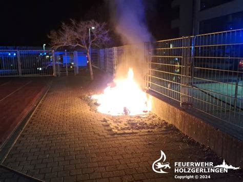 Meldung Brennende M Llcontainer Feuerwehr Holzgerlingen