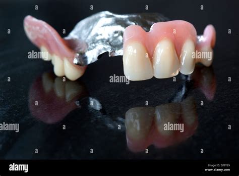 False Teeth or Dentures Stock Photo - Alamy