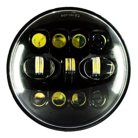 2 Faro Hiper Led Redondo 7 Pulgadas Ojo Blanco Y Ambar Jeep Envío gratis