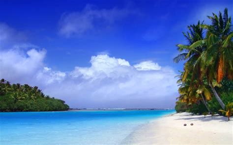 Bali Tropical Beaches Sea Sand Palm Trees Clouds Hd Wallpapers ...