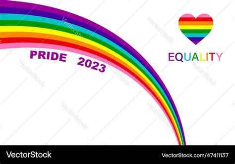 Gay Pride Wave Rainbow Flag Lgbtqia Template Vector Image