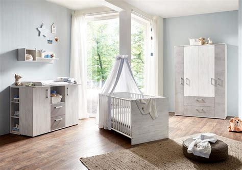 Lifestyle Living Babyzimmer Teile Komplett Set In Wei Holzoptik