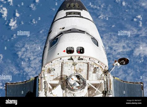 February 9, 2010 - View of space shuttle Endeavour's crew cabin and forward payload bay Stock ...