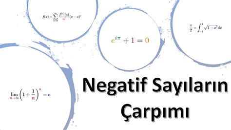 Negatif Say Lar N Arp M Multiplication Of Negative Numbers Youtube