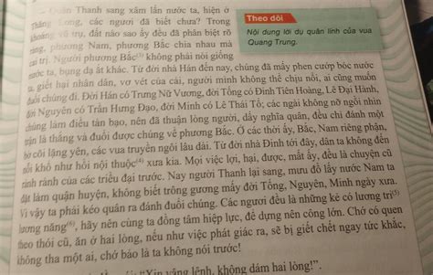 viết đoạn văn 8 10 câu phân tích lời phủ dụ của vua Quang Trung trong