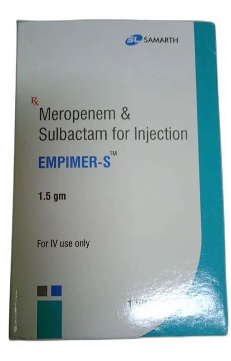 SL Samarth Meropenem Sulbactam Injection 1 5 Gm At Rs 400 Box In Akola