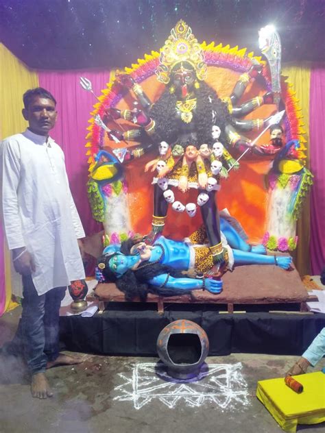 Statue Of Kali Mata Installed After Worshiping In Village Chhechar