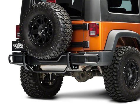 Redrock 4x4 Jeep Wrangler Rear Double Tube Bumper Guard Gloss Black J100567 07 18 Jeep