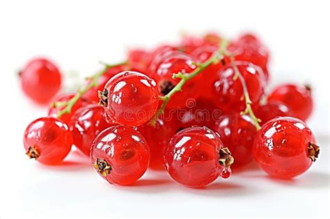 Fruta De Groselha Vermelha Fresca Isolada Em Fundo Branco Para