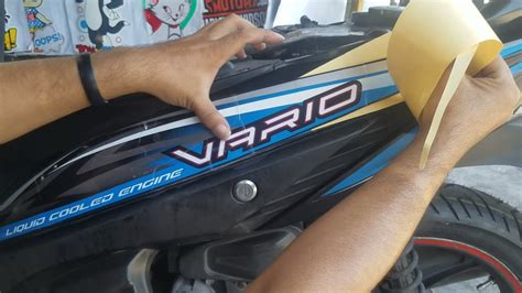 Cara Memasang Striping Pada Vario Tumpuk Pasang Youtube