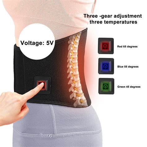 Pnellth Heating Pad Heating Waist Pad Electric Waist Support Vibration