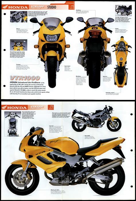 Honda VTR1000 Firestorm Studio Essential Superbike Data File Fold